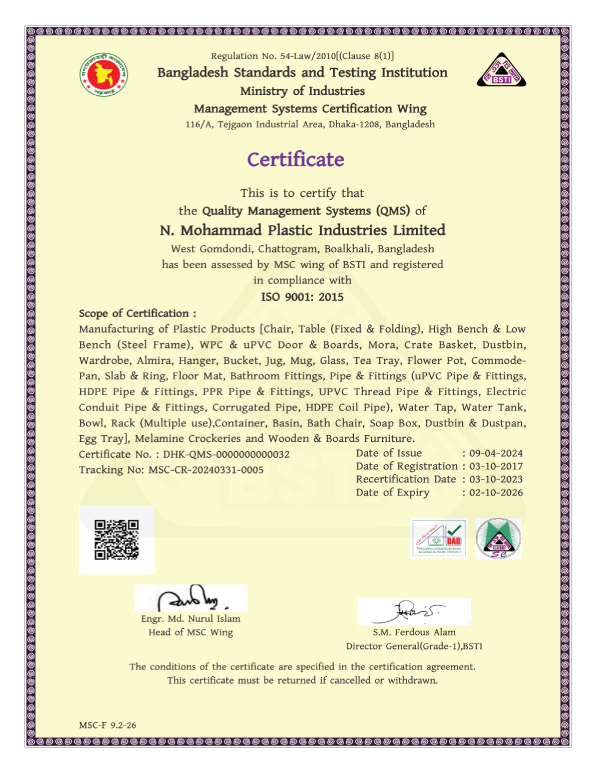 ISO 9001 : Quality Management Systems