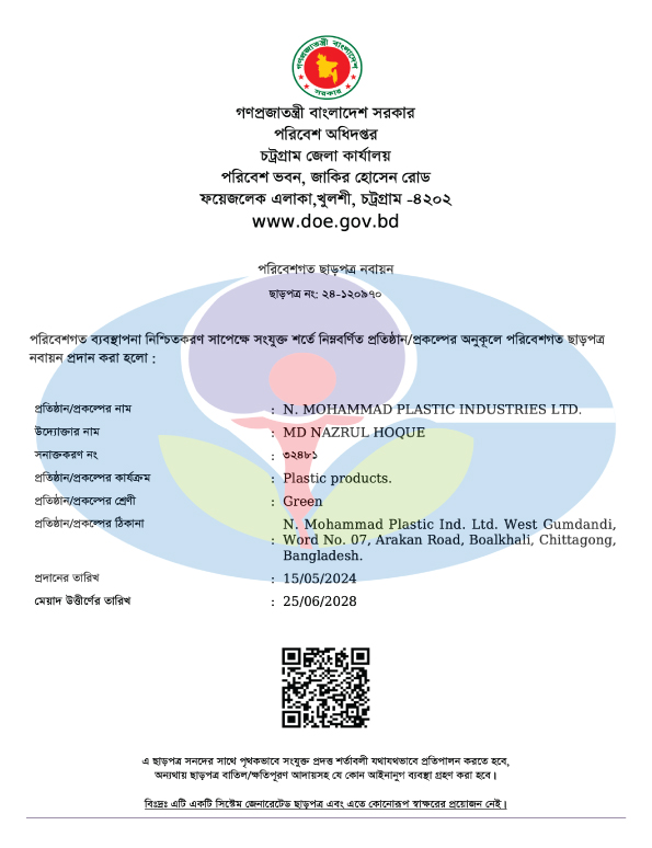 Environment Certificate